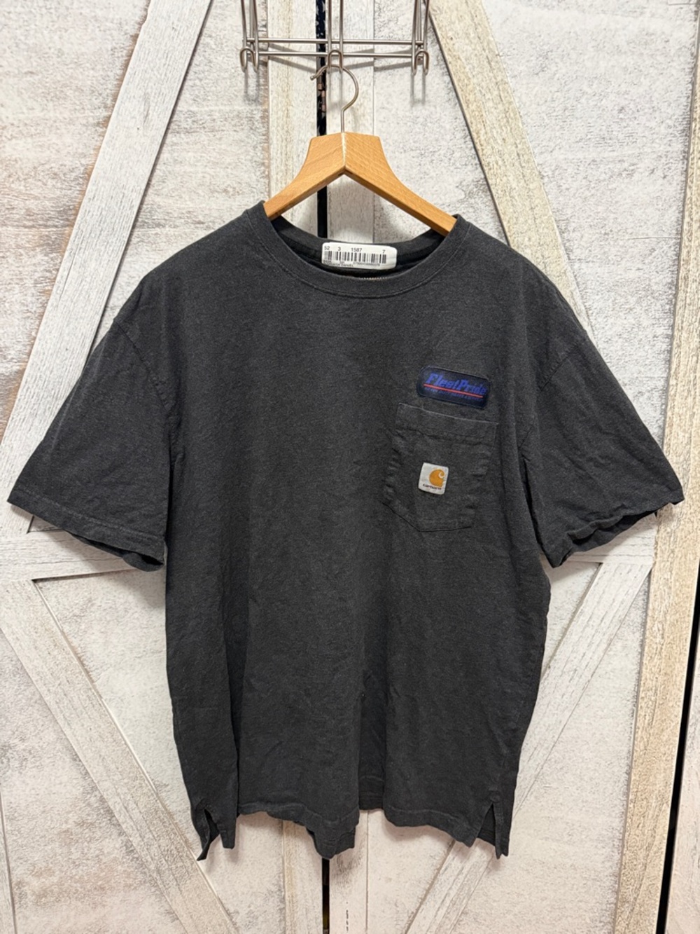 Carhartt Black Short-Sleeve Pocket Tee with Patch